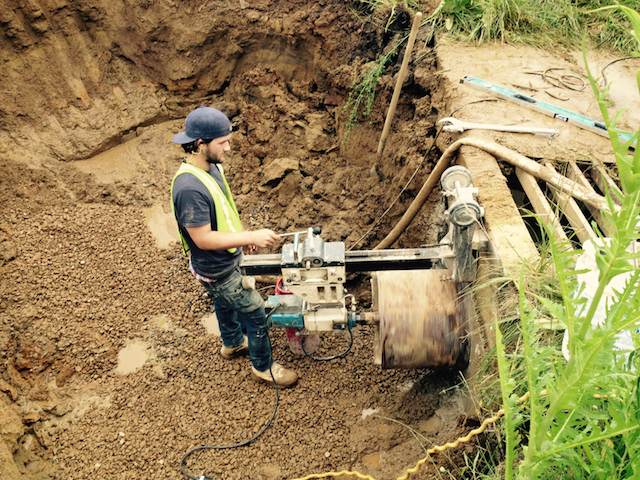 Kevin Core Drilling a 20" hole