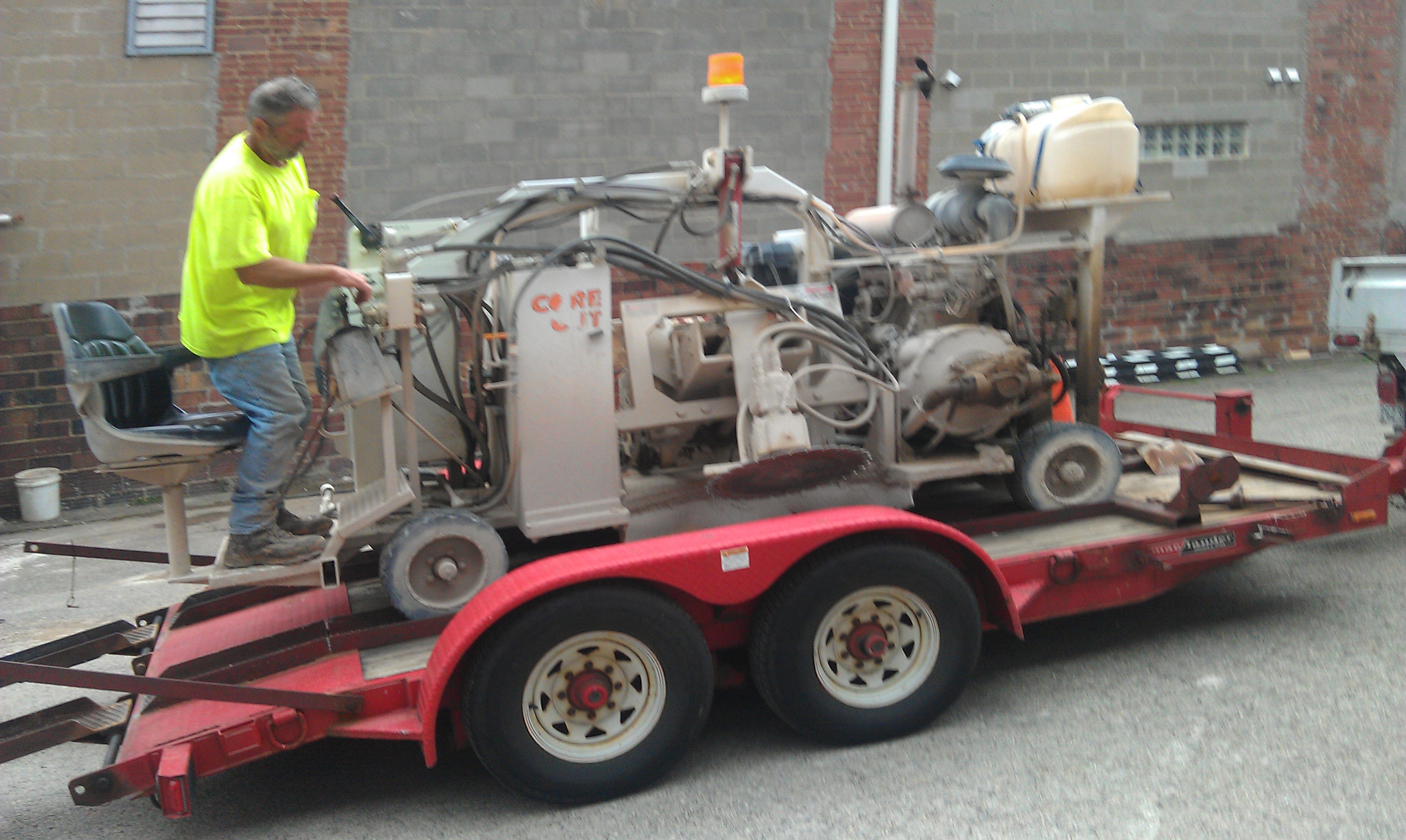 "Yeagerbomb" Loading Up Concrete Curb Saw