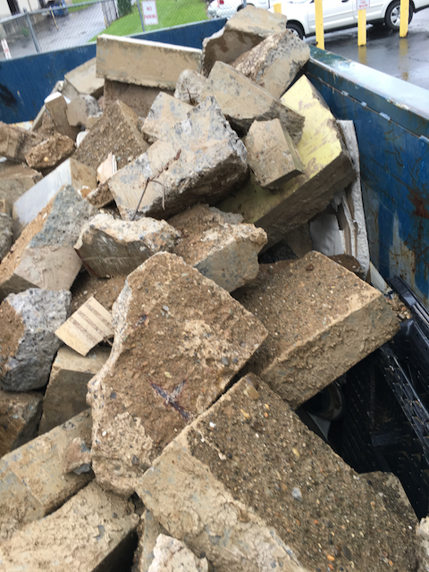 Removed tons of concrete!