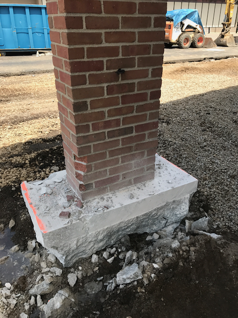 Isolating a structural column in concrete - after