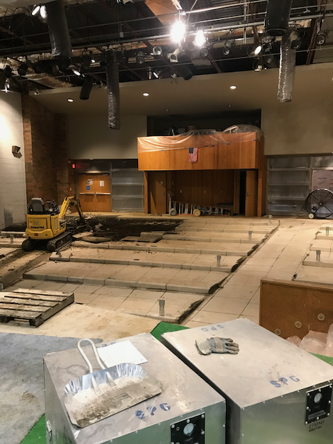 Removing an auditorium of concrete