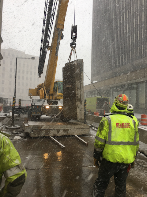 Removing 16" thick concrete vault structure