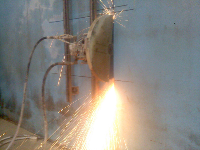 Cutting Reinforced Concrete Wall