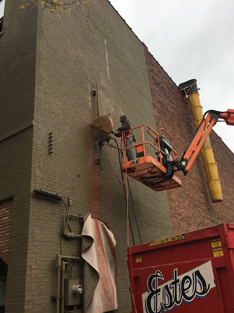 Conor Wall Sawing 20' Up in the Air